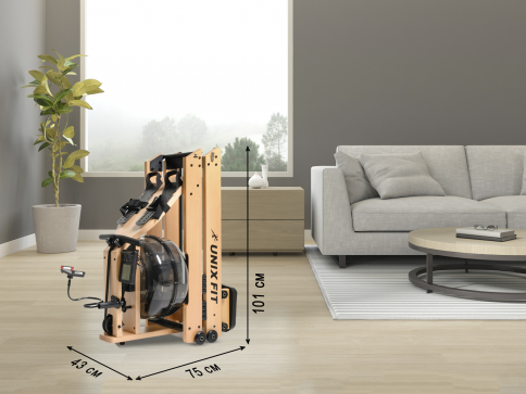 Гребной тренажер UNIXFIT Wood Rower Light - 7